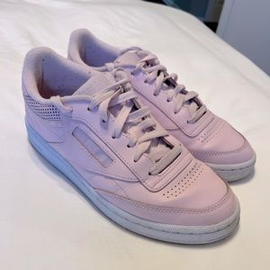 Reebok Pink Leather Club C size 8
